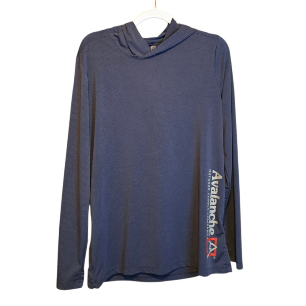 Men's‎ Avalanche Gray Hoodie Sweatshirt M with Logo